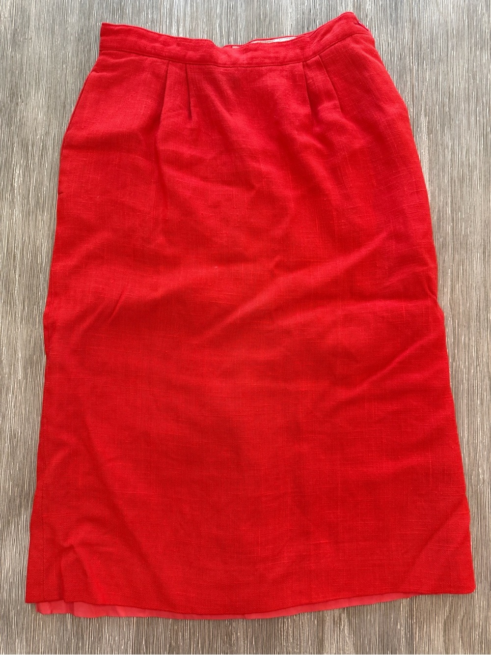 1980s rayon Peabody house vintage red midi pencil  XS